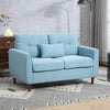 Chic Loveseat w/ Armrests, Light Blue , Refurbished