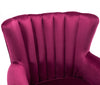 Velvet Chair Sofa Armchair High Wing Back Tub Scalloped Rivet Padded Seat Lounge