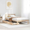 Bed Frame with Drawers 90x190 Solid Wood Pine Z1C3