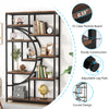 Tribesigns 5-Tier Bookshelf: Industrial Style, 9-Shelf Freestanding Organizer.