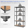 Multipurpose Display Stand 5 Shelf Storage Rack Garage Shelving Unit-Grey