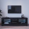160cm High Gloss Black TV Unit Cabinet Stand with RGB LED Light Storage Drawers