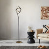 Halo Split Modern Bright LED Torchiere Floor Lamp for Offices Tall Standing Lamp