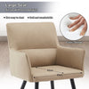 2x Faux Leather Dining Chairs Kitchen Dining Room Chairs Metal Legs Beige