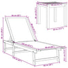 Loungers 2 pcs with Table Blue Solid Wood Acacia and B1R2