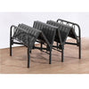 Guest Dorm Single Sleeper Folding Bed Steel Frame Base Curved Headboard Portable