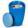 Storage Stool w/ Faux Leather Ottoman Seat Toys Holder ABS Plastic Foam | 51cm