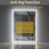 LED Ligthted Bathroom Mirror Vanity Sink Anti-Fog Dimmable Large Mirror IP65