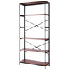 180cm Wood Bookcase Bookshelf 5 Tier Industrial Storage Display Shelving Unit