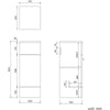 Cabinet Vanity Unit Bathroom Storage Grey Gloss Unit Single Door Modern 300mm