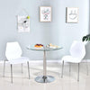 CLEAR ROUND PEDESTAL DINING TABLE LEGS KITCHEN LIVING ROOM COFFEE TABLE 70CM