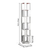 Rotatable 6 Tier Slim Corner Cabinet Bookcase Shelf Storage Living Room Bedroom