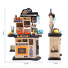 Kids Play Kitchen Pretend Kitchen Toy Set Cooking Role Gift w/Lights Sounds Gift
