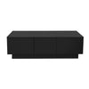 Coffee Table with Drawers Push-Pull Storage High Gloss Black for Living Room