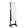 Freestanding Jewelry Armoire Lockable Jewelry Mirror Cabinet w/3-Color Led Light