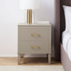Dusk Sienna Taupe & Gold Effect 2 Drawer Bedside Table RRP £699