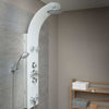Glass Shower Panel with Thermostatic Mixer LANZAROTE White SCHÜTTE