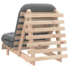 Futon Sofa Bed with 70x206x11 Solid Wood Pine E6J9