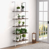 5-Tier Ladder Shelf Bookshelf Wall Mounted Storage Organizer Plant Display Rack