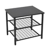 Black Side Table With Storage Bedside Nightstand Tea Sofa End Table Living Room