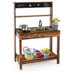 Kids Outdoor Mud Kitchen Toddlers Educational Wooden Play Kitchen Set