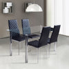 Dining Room Chair for Kitchen Modern PVC Upholstered Side Chairs with Metal Legs