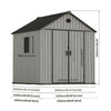 Gabled Plastic Tool Shed 8x8FT with Foundation Lock for Outdoor Garden Storage