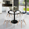 90cm Round Glass Dining Table Kitchen Home Coffee Lounge Restaurant Only Table