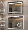 Bathroom LED Mirror Illuminated Demister Touch with Bluetooth Clock Heilmetz