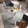Modern Glass Table Rectangle Living Dining Room Furniture Cross X Metal Legs