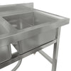 Commercial Catering Sink Stainless Steel Double Bowl Unit Kitchen Food Wash Tank