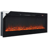 36, 40, 50, 60, Inch Electric Wall Glass Fire Black Frame Media Insert Mounted