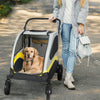 Large Dogs Stroller Foldable Pet Travel Carriage Breathable &Portable 45.5” Tall