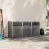 Triple Wheelie Bin Storage Metal Store Cover Garden Rubbish Dustbin 3 Shed Sreen