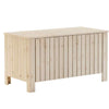 Wooden Storage Box with Lid - Solid Pine Wood - 100 x 49 x 54 - Untreated D0Y7
