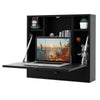 Wall-mounted Desk Home Office Floating Computer Workstation with Shelves