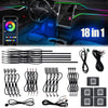18 in 1 Full RGB LED Bead Symphony Dream Car Interior Ambient Lighting Kit APP