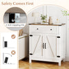 Kitchen Pantry Storage Cabinet Farmhouse Sideboard Buffet Cabinet-White