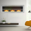 Fire Fireplace Biofire Bio Ethanol Steel Glass Wall Mount Recessed Heater Burner