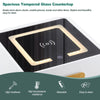 Wireless Charging Bedside Cabinets High Gloss with Adjustable LED Light 2 Drawer
