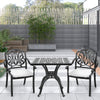 Cast Aluminium Garden Table And Chairs Outdoor Dining Bistro Furniture White Set