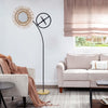Halo Split Modern Bright LED Torchiere Floor Lamp for Offices Tall Standing Lamp