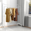Black Metal Clothes Rail Rack Garment Stand Corner Open Wardrobe with Shelf