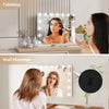 LED Hollywood Makeup Mirror Large Vanity Light Mirror with 15 Dimmable LED Bulbs