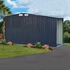 4x8FT Sheds Galvanised Steel Garden Storage Shed Ventilation Log Tools Cabinet
