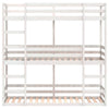 Tripe Bunk Bed White 80x200 Solid Wood Pine W9J1