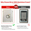 LED Bathroom Mirror 900×700mm with Demister Pad Illuminated Lights Touch Sensor
