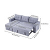 3 Seater Corner Sofa Bed w/Storage Convertible Pull Out Sofa Bed for Living Room