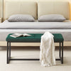 Green Velvet Padded Bed Bench Dining Bench Ottoman Stool Living room Modern