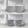Pouf Ottoman 40cm Round Footstool Velvet Circular Upholstery Seat Chair Stool
